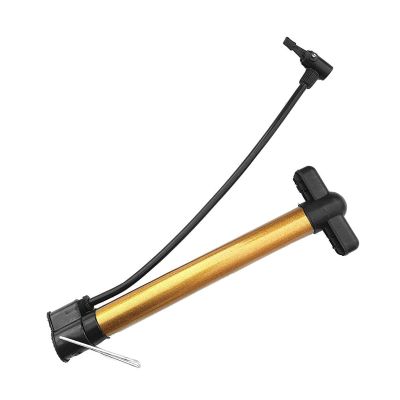 FHYTGBS 1pc Portable Bicycle Pump Basketball Manual Air Pump Inflator for Outdoor Cycling Equipment (Color : Golden)
