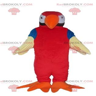 SPOTSOUND Giant parrot REDBROKOLY Mascot red orange blue and white