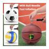 120psi Hand Bicycle Pump Tire Air Inflator Valve Ball Needle Hose Accessories Portable Bike Air Pump (Color : Black) view 4