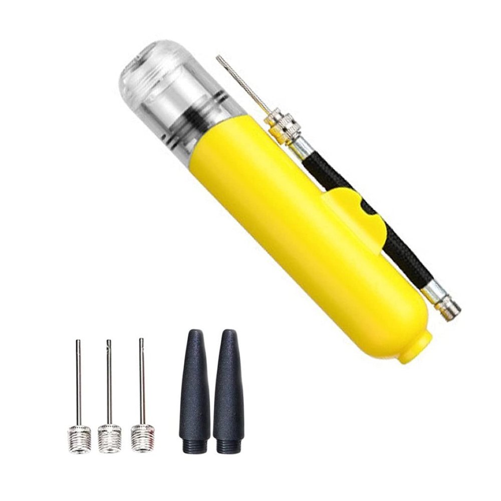 16cm Hand Air Pump Inflator Ball Pump Portable Plastic Sport Balls Basketball Football Soccer Yoga Ball Air Pump (Color : Yellow)