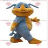 SPOTSOUND Sweet and cute blue and orange pig REDBROKOLY Mascot