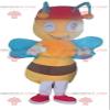 SPOTSOUND Yellow and brown bee REDBROKOLY Mascot with blue wings