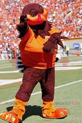 SPOTSOUND Brown and orange turkey REDBROKOLY Mascot