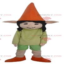 SPOTSOUND Elf elf REDBROKOLY Mascot with pointy ears very smiling