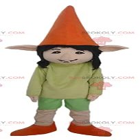 SPOTSOUND Elf elf REDBROKOLY Mascot with pointy ears very smiling