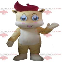 SPOTSOUND REDBROKOLY Mascot small horse foal yellow white and red