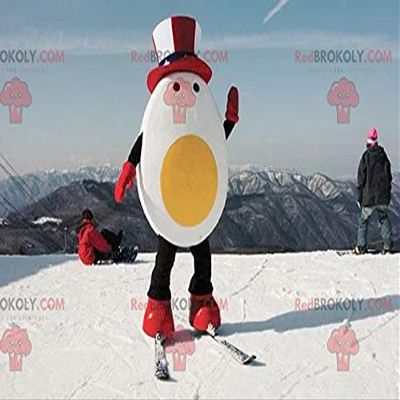 SPOTSOUND Giant egg REDBROKOLY Mascot with a republican hat