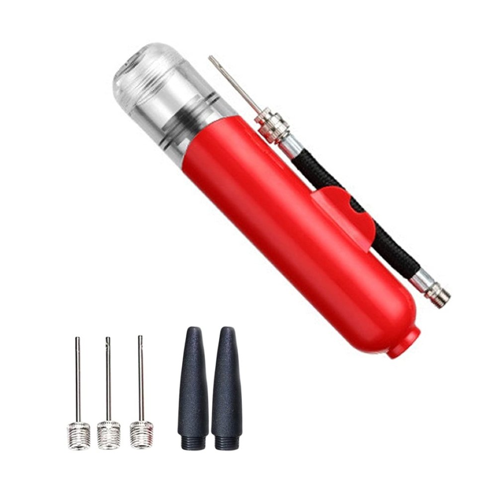 FHYTGBS 16cm Hand Air Pump Inflator Ball Pump Portable Plastic Sport Balls Basketball Football Soccer Yoga Ball Air Pump (Color : Red)