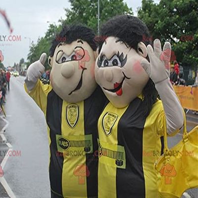 SPOTSOUND REDBROKOLY Mascot of man and woman of couple of supporters