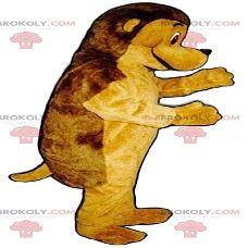 Brown and yellow hedgehog REDBROKOLY Mascot