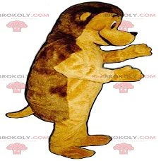 Brown and yellow hedgehog REDBROKOLY Mascot