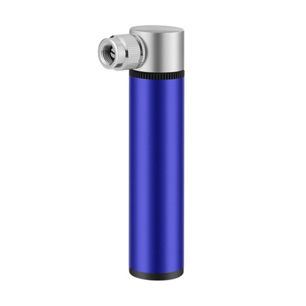 120psi Hand Bicycle Pump Tire Air Inflator Valve Ball Needle Hose Accessories Portable Bike Air Pump (Color : Blue)