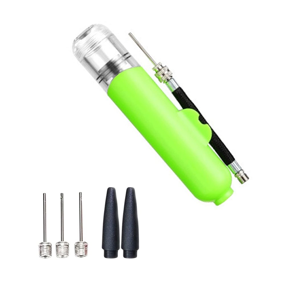 16cm Hand Air Pump Inflator Ball Pump Portable Plastic Sport Balls Basketball Football Soccer Yoga Ball Air Pump (Color : Green)