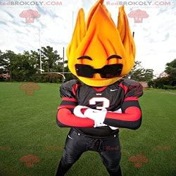 SPOTSOUND Flame REDBROKOLY Mascot with sunglasses