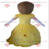 SPOTSOUND Princess woman REDBROKOLY Mascot in yellow dress view 1