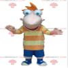 SPOTSOUND REDBROKOLY Mascot big man funny and smiling view 1