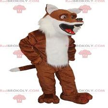SPOTSOUND Very realistic brown and white fox REDBROKOLY Mascot