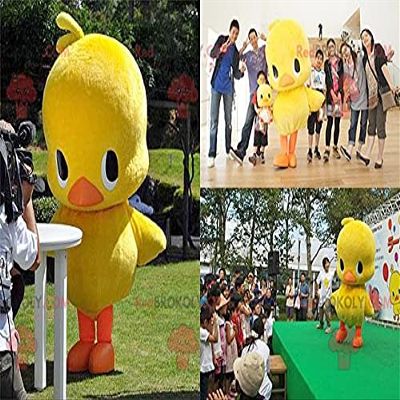 SPOTSOUND Big yellow and orange duck chick REDBROKOLY Mascot