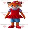 SPOTSOUND Orange and white fox cat REDBROKOLY Mascot dressed in a dress view 1