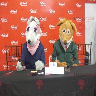 SPOTSOUND 2 REDBROKOLY Mascots: a gray mouse and a brown dog