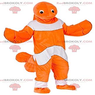 SPOTSOUND Orange and white clownfish REDBROKOLY Mascot