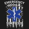 Tee Hunt Emergency Medical Services Sweatshirt American Flag Star of Life EMS Hoodie Orange Small view 2