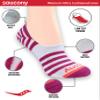 Saucony Women's Performance 8, 16 Pairs No Show Cushioned Invisible Liner Socks, S-L, Berry (8 Pairs), Small view 3