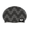 Arena Print 2 Unisex Silicone Swim Cap for Adults, Women and Men Intensive Training Comfortable Non-Slip Long Hair Swimming Hat, X view 1
