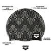 Arena Print 2 Unisex Silicone Swim Cap for Adults, Women and Men Intensive Training Comfortable Non-Slip Long Hair Swimming Hat, X view 2