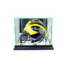 Mini Helmet Display Case with Real Wood mouling and Real Glass Protection (Black) view 1