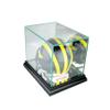 Mini Helmet Display Case with Real Wood mouling and Real Glass Protection (Black) view 2