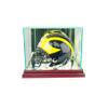 Mini Helmet Display Case with Real Wood mouling and Real Glass Protection (Cherry) view 1