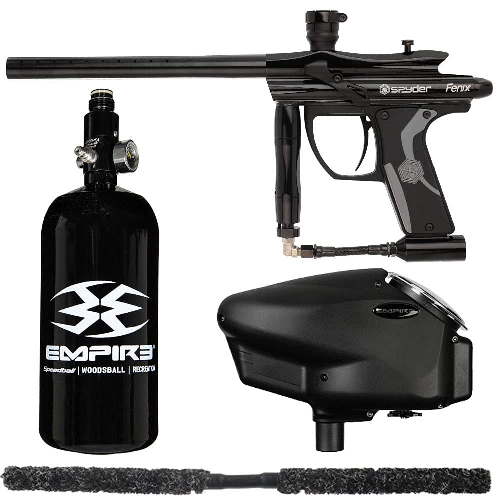 Action Village Kingman Spyder Fenix Core Paintball Gun Package Kit (Gloss Black)