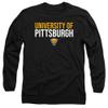 University of Pittsburgh Official Stacked Unisex Adult Long-Sleeve T Shirt,Black, 3X-Large view 1
