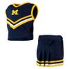 Little King NCAA Toddler/Youth Girls Team 2 Piece Cheer Dress-Michigan Wolverines-2T view 3