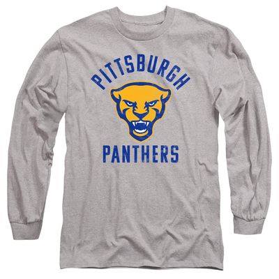 University of Pittsburgh Official Pitt Panthers Logo Unisex Adult Long-Sleeve T Shirt,Athletic Heather, 3X-Large