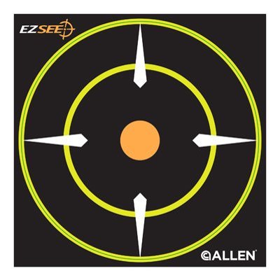 15255 EZ See Bullseye Target, Adhesive, Black, 6-In., 12-Pk. - Quantity 12