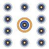 Allen 15245 EZ Aim 11 Spot Target, White, 12-In. - Quantity 12 view 1