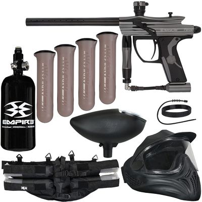 Action Village Kingman Spyder Fenix Legendary Paintball Gun Package Kit (Gloss Gun Metal Grey)