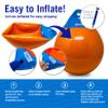 Anchor Buoy and Retrieval Ring, 15" Inflatable Vinyl Boat Buoy Balls with Pump, Round Boat Mooring Buoys, Marker, and Anchor Float Ball for Rope, Sea, and Lake view 3