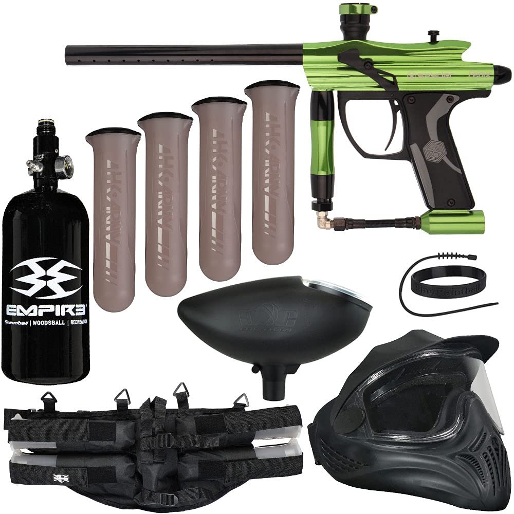 Action Village Kingman Spyder Fenix Legendary Paintball Gun Package Kit (Gloss Lime)