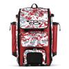 Boombah Catchers Superpack Hybrid Digital Camo Bat Bag Red/Gray - Wheeled & Backpack Version view 1