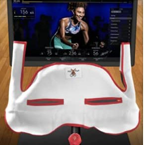 Handlebar Towel for Peloton Bike+, red trim, soft and absorbent