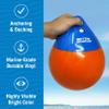Anchor Buoy and Retrieval Ring, 9" Inflatable Vinyl Boat Buoy Balls with Pump, Round Boat Mooring Buoys, Marker, and Anchor Float Ball for Rope, Sea, and Lake view 2