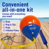 Anchor Buoy and Retrieval Ring, 9" Inflatable Vinyl Boat Buoy Balls with Pump, Round Boat Mooring Buoys, Marker, and Anchor Float Ball for Rope, Sea, and Lake view 3