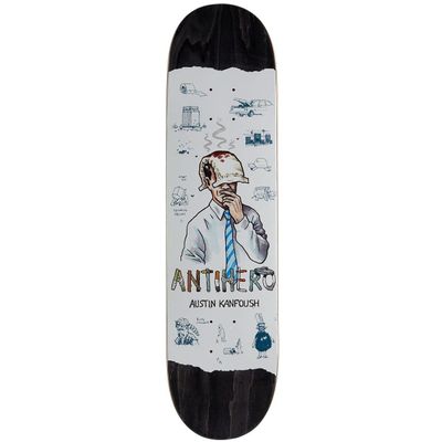 Anti-Hero Kanfoush Recycling Skateboard Deck - White - 8.06"