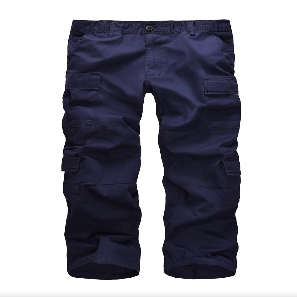 BACKBONE Mens Military Army Style Camouflage Cargo Pants for Fishing Hunting Gaming Camping (36, Navy)