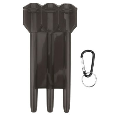 Velaurs Dart Case, Durable Easy to Carry 3 Sleeve Dart Storage Box ABS with Lock Buckle for All Kinds of Darts for Outdoor(Black)