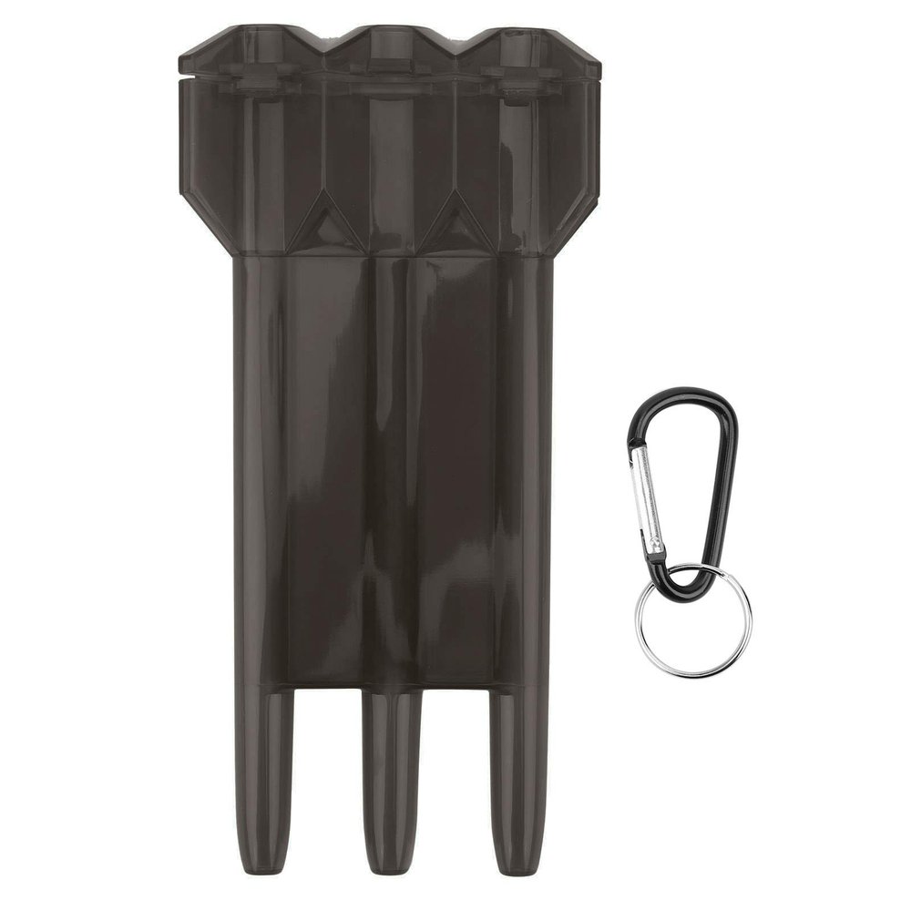 Velaurs Dart Case, Durable Easy to Carry 3 Sleeve Dart Storage Box ABS with Lock Buckle for All Kinds of Darts for Outdoor(Black)