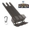 Velaurs Dart Case, Durable Easy to Carry 3 Sleeve Dart Storage Box ABS with Lock Buckle for All Kinds of Darts for Outdoor(Black) view 2
